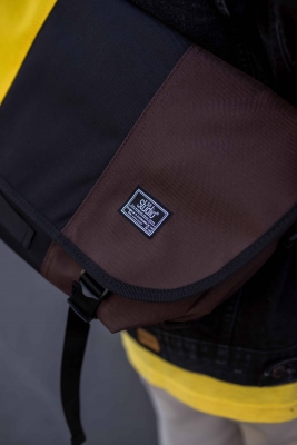 сумка-мессенджер 6003L желтый/черный/коричневый