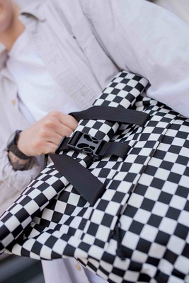 сумка-рюкзак 9022S шахматная клетка