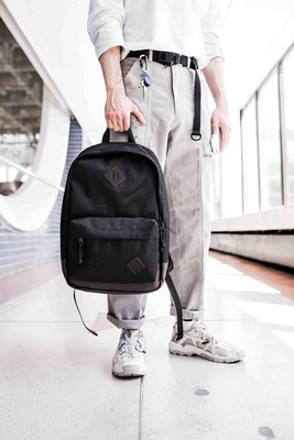 рюкзак 330 черный/коричневый кожзам