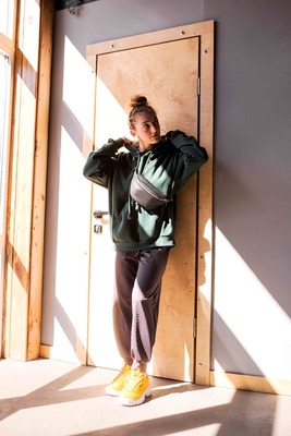 поясная сумка 905S черный натуральная кожа