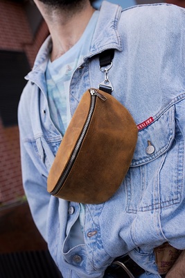 поясная сумка 905S Crazy Horse натуральная кожа