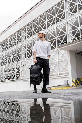 РЮКЗАК 9020 ЧЕРНЫЙ/ТЕМНО-КОРИЧНЕВЫЙ КОЖЗАМ