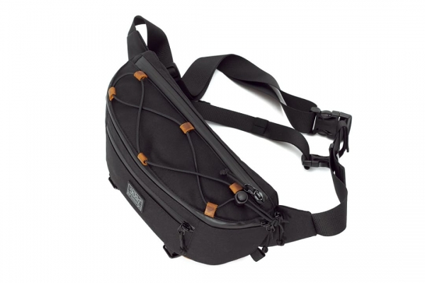 Поясная сумка SWIFT черный/кожа натуральная рыжая