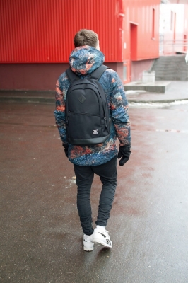 рюкзак 340 черный/черный кожзам