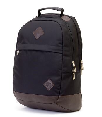 РЮКЗАК 9007 ЧЕРНЫЙ/ТЕМНО-КОРИЧНЕВЫЙ КОЖЗАМ