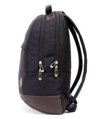 РЮКЗАК 9007 ЧЕРНЫЙ/ТЕМНО-КОРИЧНЕВЫЙ КОЖЗАМ