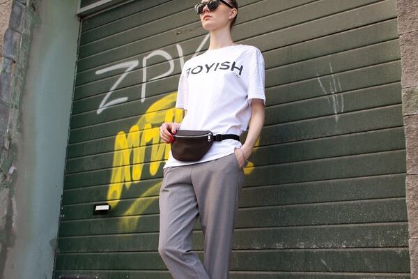 поясная сумка 905S черный экокожа