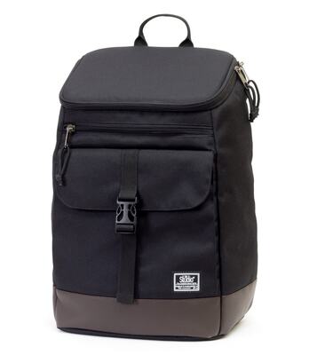 РЮКЗАК 9012 ЧЕРНЫЙ/ТЕМНО-КОРИЧНЕВЫЙ КОЖЗАМ