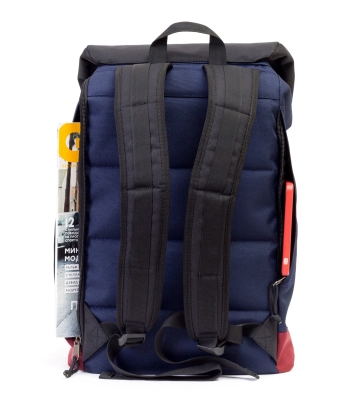 Рюкзак 9018 черный/синий/бордо