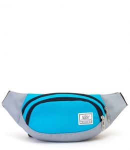 ПОЯСНАЯ СУМКА 901 ГОЛУБОЙ/СВ.СЕРЫЙ