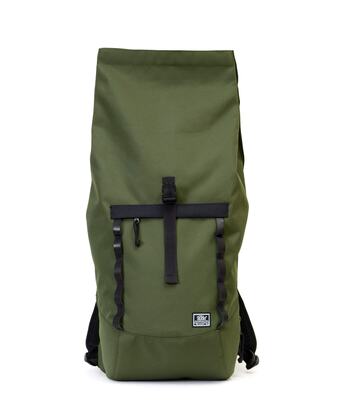 рюкзак Ролл-Топ 9019 синий/черный