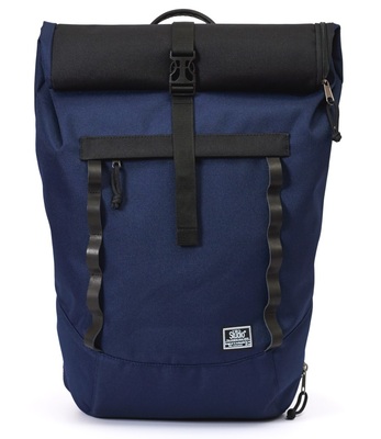 рюкзак Ролл-Топ 9019 синий/черный