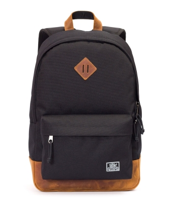 рюкзак 3302 черный/натуральная кожа