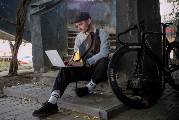 сумка-мессенджер 6003L желтый/черный/коричневый