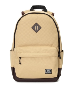 Рюкзак 3102 бежевый/темно-коричневый кожзам