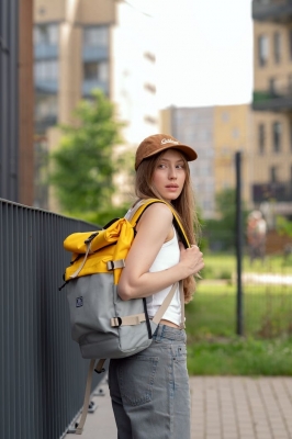 рюкзак 9050S NOMAD серый/желтый