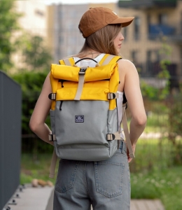 рюкзак 9050S NOMAD серый/желтый