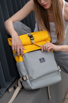 рюкзак 9050S NOMAD серый/желтый
