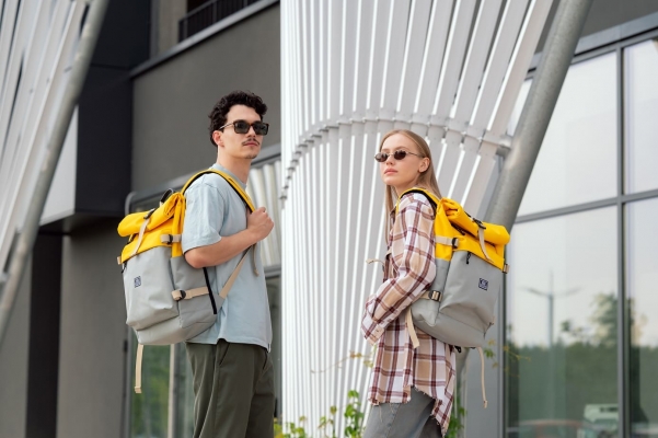 рюкзак 9050S NOMAD серый/желтый