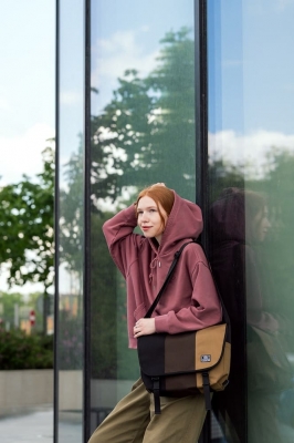 сумка-мессенджер 6003S черный/коричневый/койот