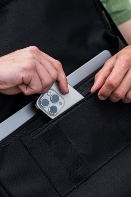 сумка-мессенджер 6003S черный/т.зеленый/хаки