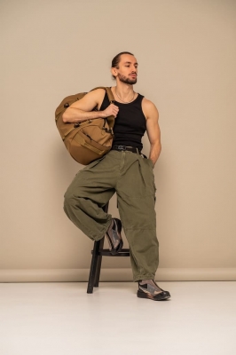 СПОРТИВНАЯ СУМКА 7052-40 (40-литров) ОЛИВА/КОЙОТ