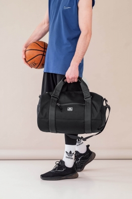 СПОРТИВНАЯ СУМКА 7055 ЧЕРНЫЙ/ЧЕРНЫЙ КОЖЗАМ