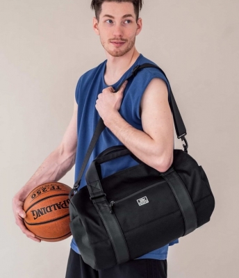 СПОРТИВНАЯ СУМКА 7055 ЧЕРНЫЙ/ЧЕРНЫЙ КОЖЗАМ