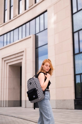 рюкзак 3107 шахматная клетка/чёрный