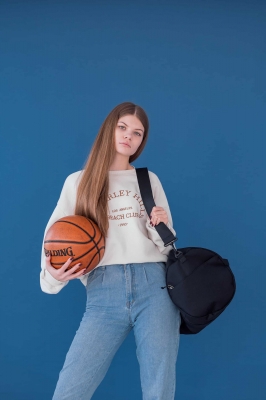 СПОРТИВНАЯ СУМКА 7055 ЧЕРНЫЙ/ЧЕРНЫЙ КОЖЗАМ